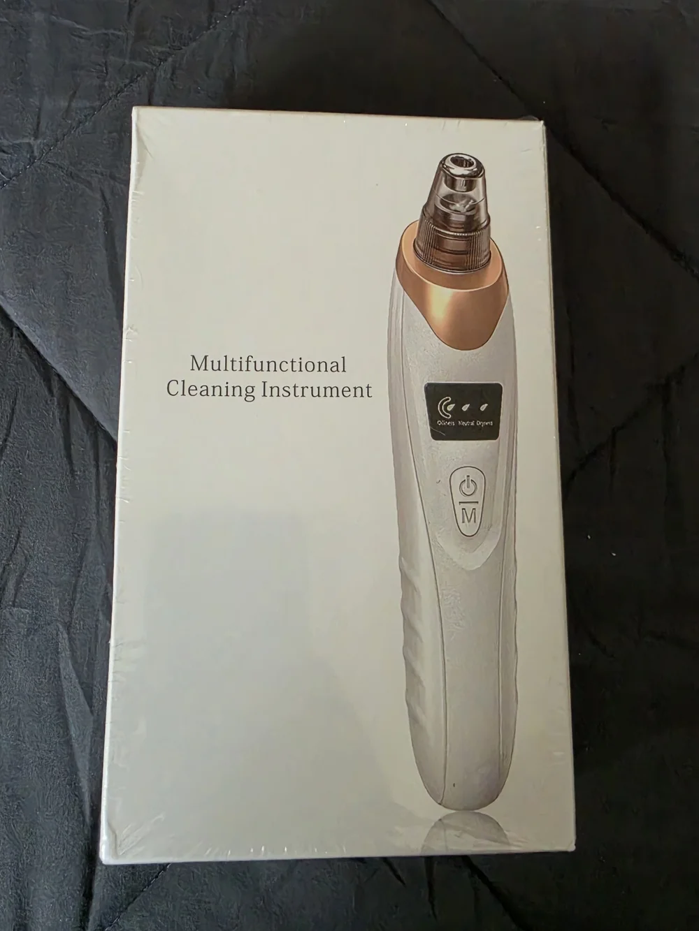Multifunctional Blackhead Remover  Grooming Pore Cleaner - White and Rose Gold